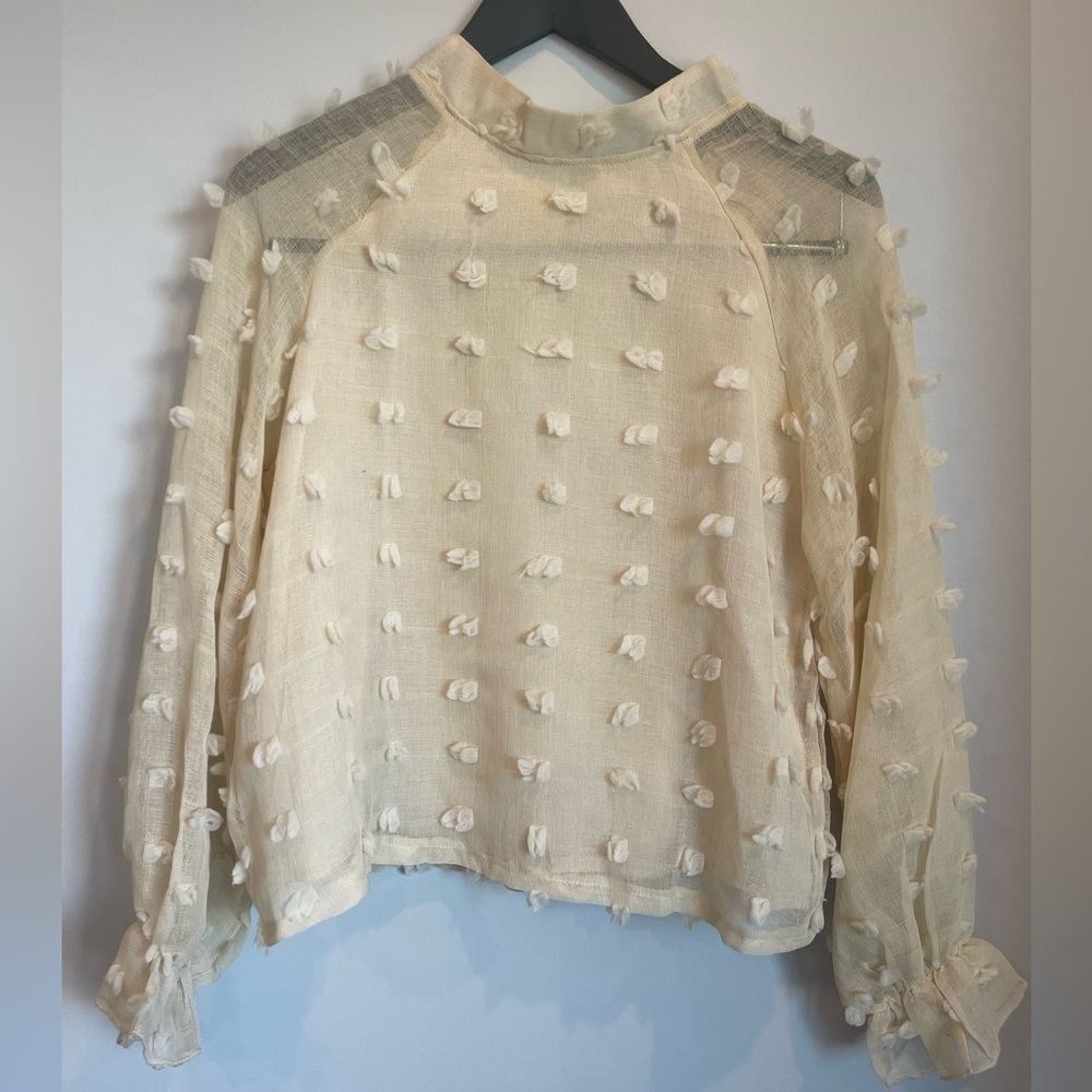 Mock neck blouse